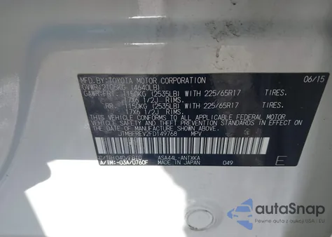 2015 Toyota Rav4 Le from USA, damaged, VIN JTMBFREV2FD149768